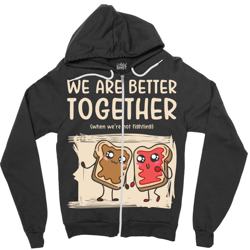 Siblings Peanut Butter Jelly Toast Big Brother Sis Zipper Hoodie | Artistshot