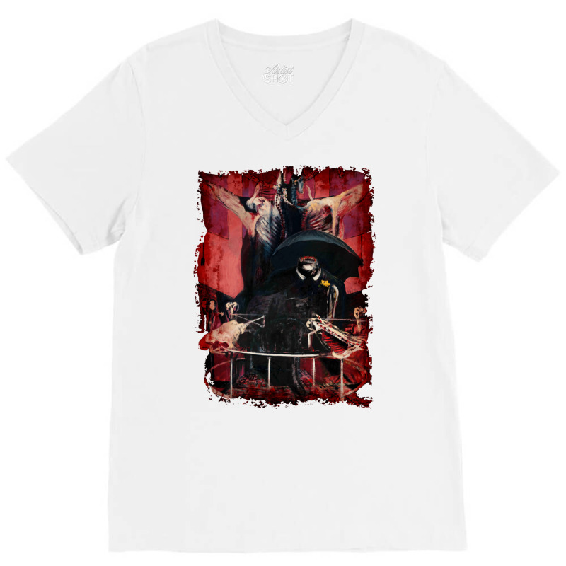 Francis Bacon Painting Horror Art Lover Figure Man V-Neck Tee by sidanmishriu | Artistshot