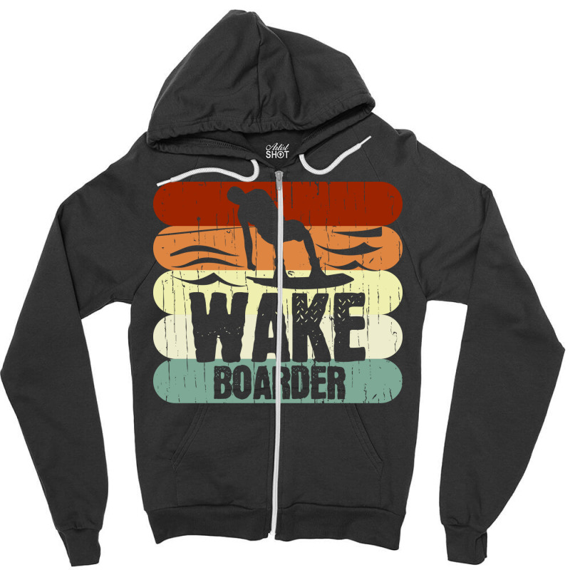 Vintage Wakeboarding Wakeboarder Wake Stars Zipper Hoodie | Artistshot