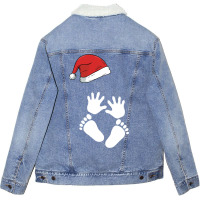 Christmas Pregnancy Unisex Sherpa-lined Denim Jacket | Artistshot