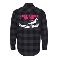 Wakeboarding Girl Joke Wakeboarder Trending Flannel Shirt | Artistshot