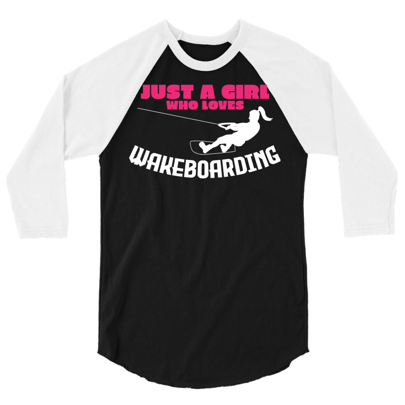 Wakeboarding Girl Joke Wakeboarder Trending 3/4 Sleeve Shirt | Artistshot