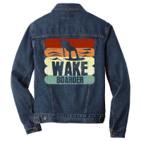 Vintage Wakeboarding Wakeboarder Wake Vintage Men Denim Jacket | Artistshot