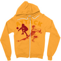 Volleyball Attack 5 Stars Zipper Hoodie | Artistshot