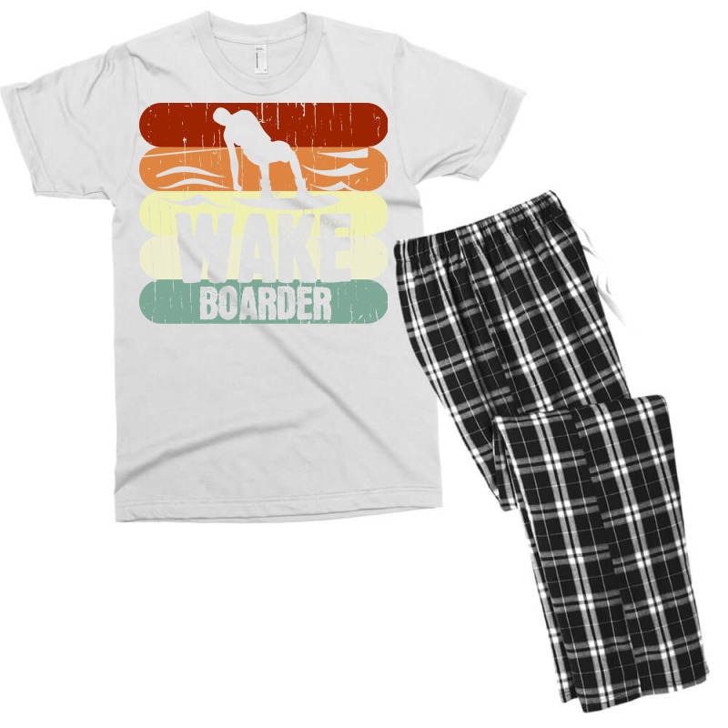 Vintage Wakeboarding Wakeboarder Wake Hipster Men's T-shirt Pajama Set | Artistshot