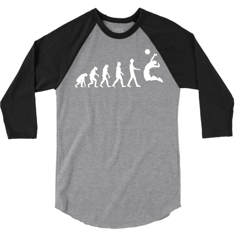 Volleyball Evolution Gift 3/4 Sleeve Shirt by huccenvtasv | Artistshot