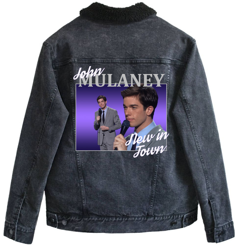 John Mulaney Homage Unisex Sherpa-Lined Denim Jacket by embarigosineg | Artistshot