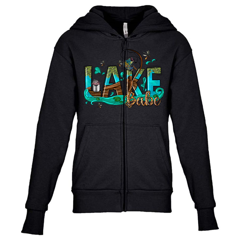 Lake Babe Youth Zipper Hoodie by enoddigitalart@gmail.com | Artistshot