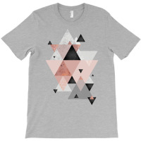 Geometric Compilation In Rose Gold And Blush Pink T-shirt | Artistshot