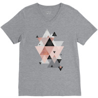 Geometric Compilation In Rose Gold And Blush Pink V-neck Tee | Artistshot