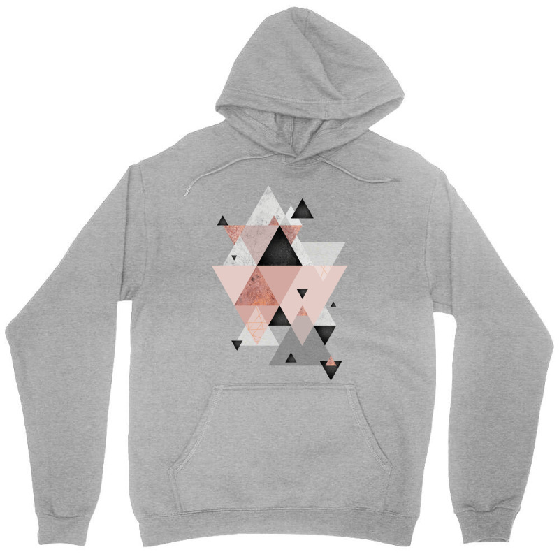 Geometric Compilation In Rose Gold And Blush Pink Unisex Hoodie | Artistshot