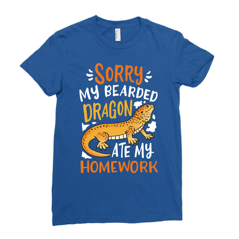 Bearded Dragon Back To School Student Tumblr Ladies Fitted T-Shirt by garigozairr | Artistshot