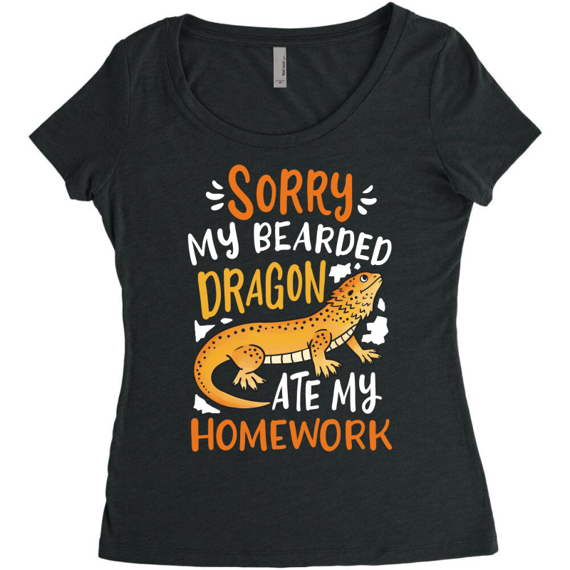 Bearded Dragon Back To School Student Tumblr Women's Triblend Scoop T-shirt by garigozairr | Artistshot