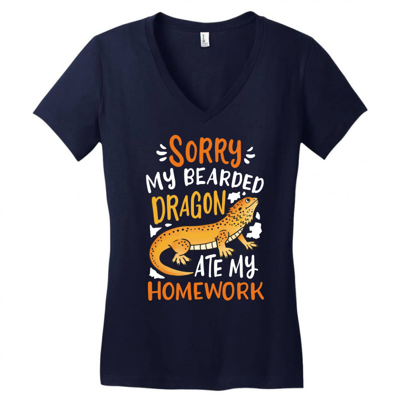 Bearded Dragon Back To School Student Tumblr Women's V-Neck T-Shirt by garigozairr | Artistshot