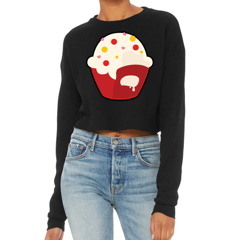 Cupcake Baking Bite Nostalgia Cropped Sweater by soutzitacenv | Artistshot