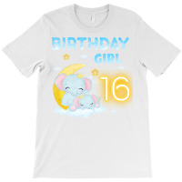 Cute Elephant 16th Birthday Girl Red T-shirt | Artistshot