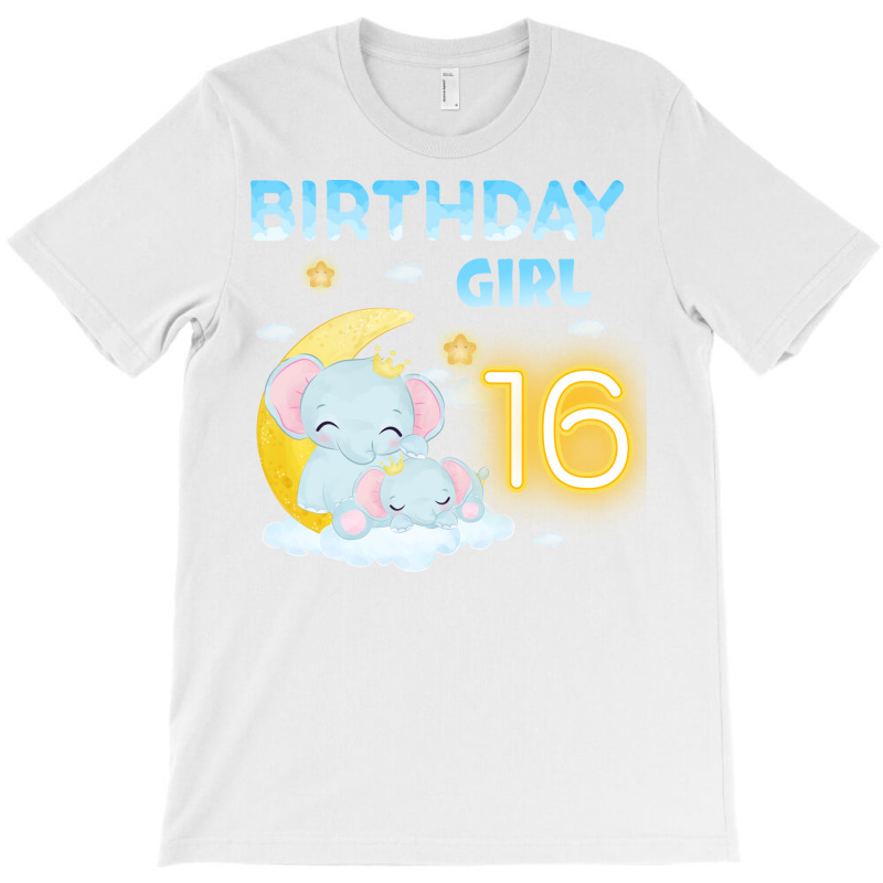 Cute Elephant 16th Birthday Girl Red T-shirt | Artistshot