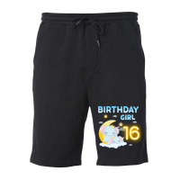 Cute Elephant 16th Birthday Girl Red Fleece Short | Artistshot