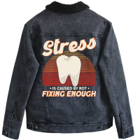 Dentist Assistant Fix Teeth Dentist Boy Unisex Sherpa-lined Denim Jacket | Artistshot