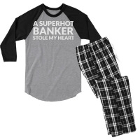 A Superhot Banker Stole My Heart Yellow Men's 3/4 Sleeve Pajama Set | Artistshot