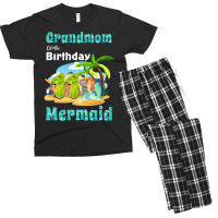 Cute Mermaid Grandmom Of The 11th Birthday Love Men's T-shirt Pajama Set | Artistshot