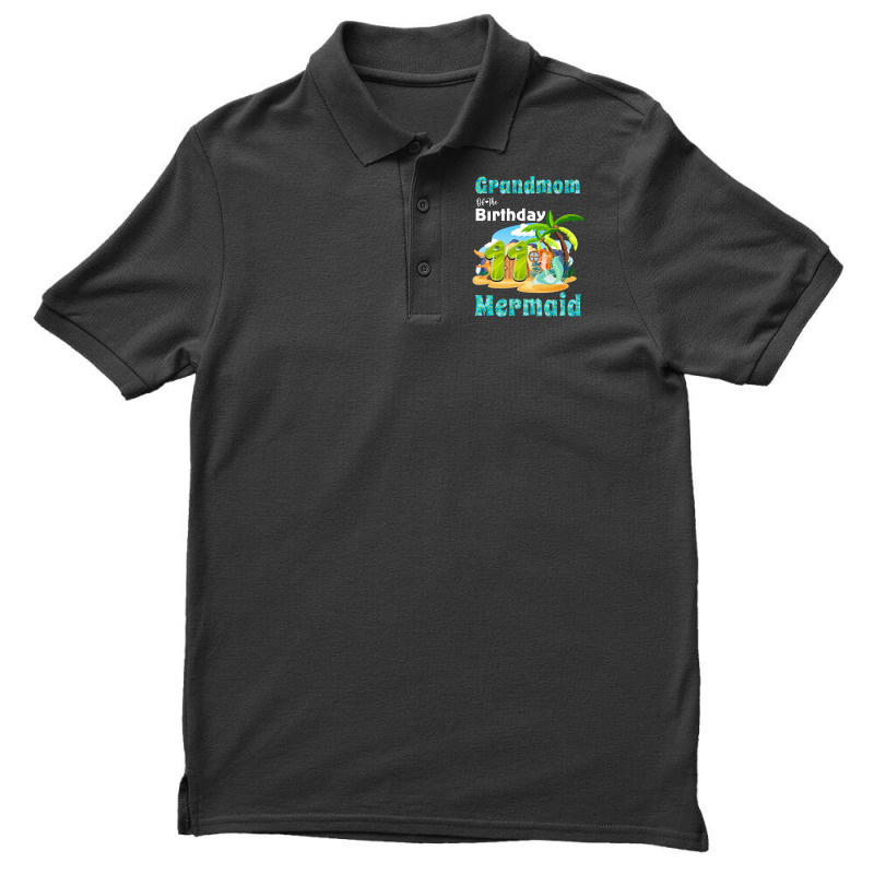 Cute Mermaid Grandmom Of The 11th Birthday Love Men's Polo Shirt | Artistshot