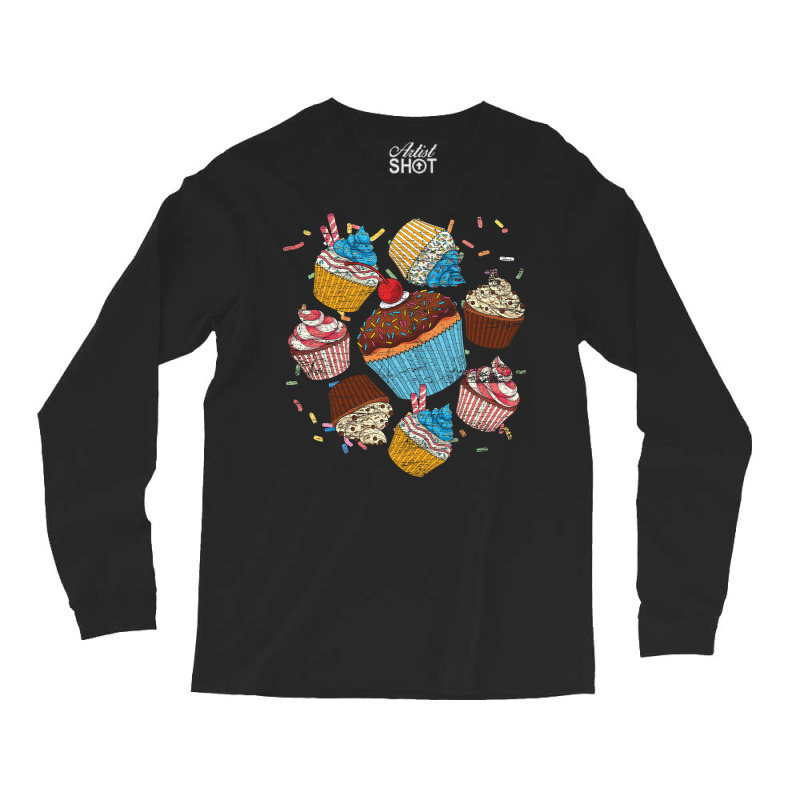 Baking Sweets Food Lover Dessert Foodie Sprinkle C Long Sleeve Shirts by blumenrubanq | Artistshot