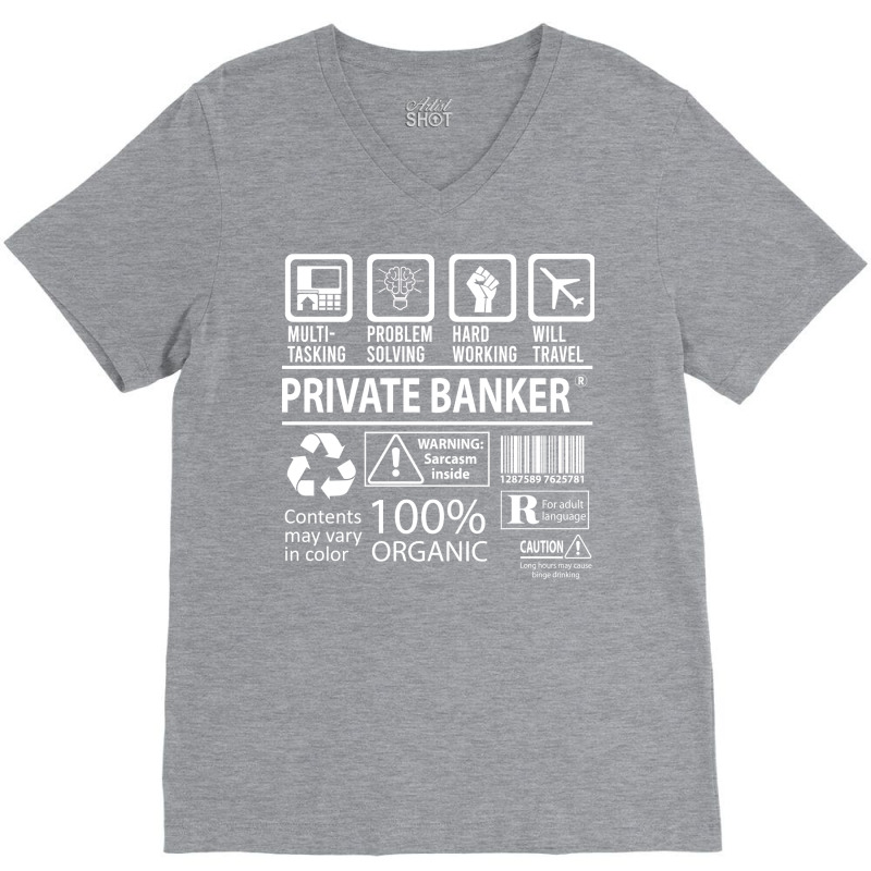 Private Banker T  Multitasking Certified Job Gift V-Neck Tee by ezichihastiv | Artistshot