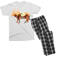 Buffalo Animal Dessert Girl 80s Men's T-shirt Pajama Set | Artistshot