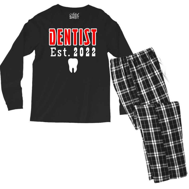 Dentist Est 2022 Hipster Men's Long Sleeve Pajama Set | Artistshot