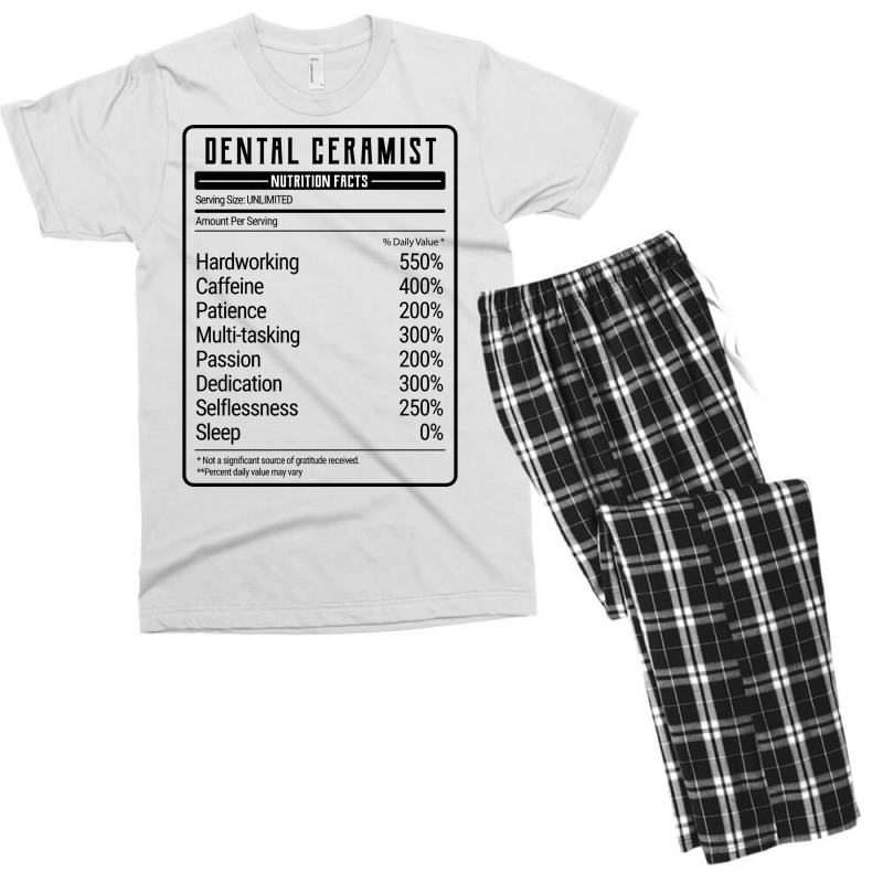 Dental Ceramist Nutrition Value Travel Men's T-shirt Pajama Set | Artistshot