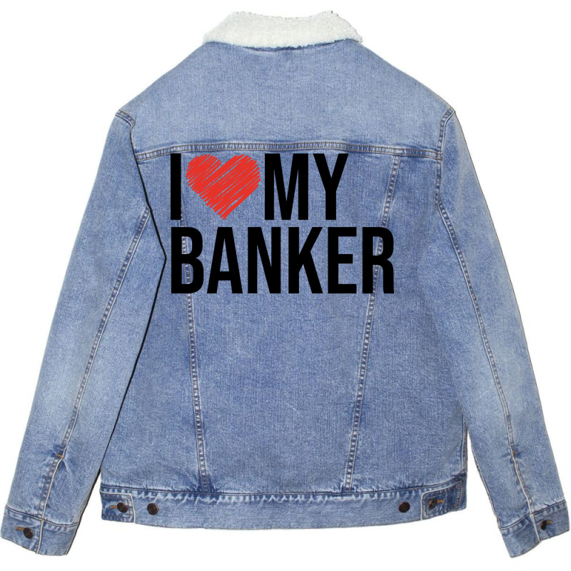 Banker Wife Husband Gifts For Her Nostalgia Unisex Sherpa-lined Denim Jacket | Artistshot