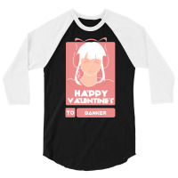 Girls In Happy Valentines Day To Banker Music 3/4 Sleeve Shirt | Artistshot