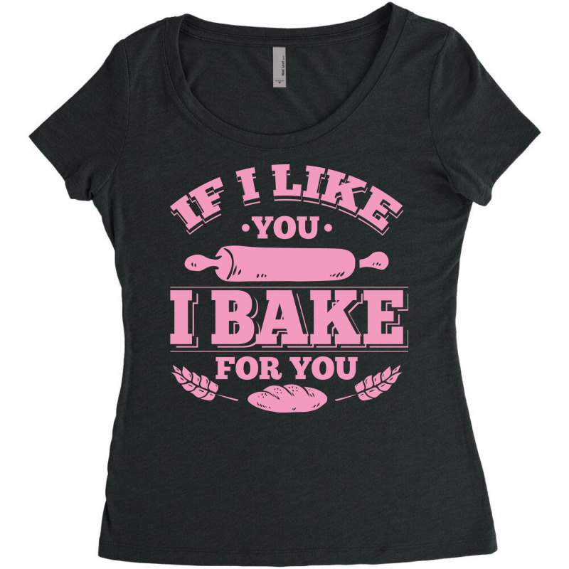 Womens Cute Baking Gift Print Baker Pastry Chef Ba Women's Triblend Scoop T-shirt by emplroger9 | Artistshot