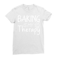 Baking Is My Therapy 80s Ladies Fitted T-shirt | Artistshot