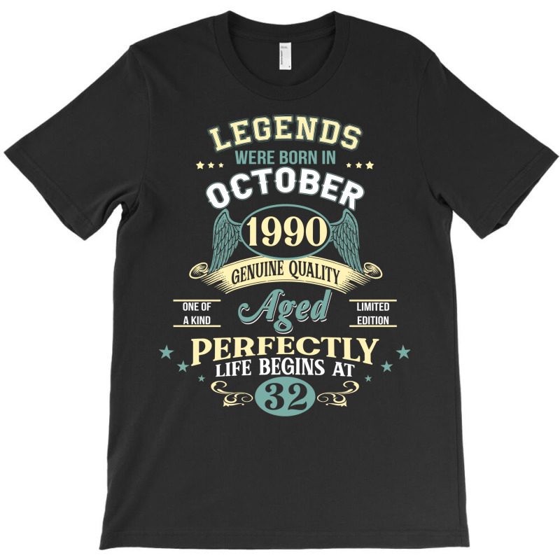 32nd Birthday Decoration Legends Were Born In Octo T-shirt | Artistshot