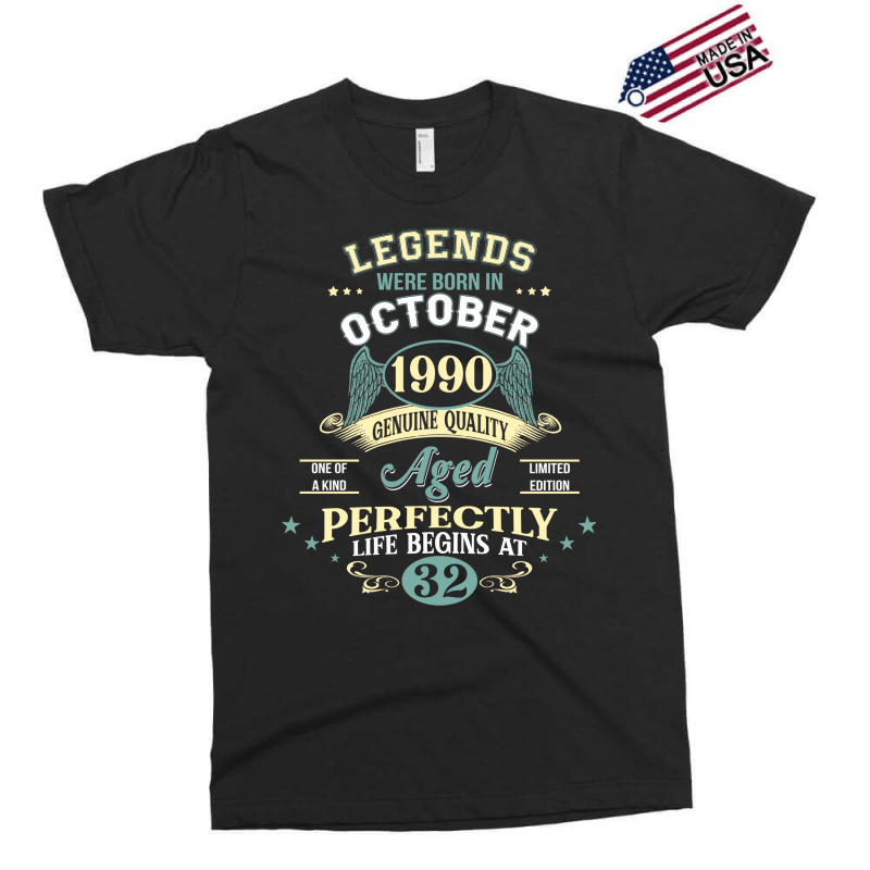 32nd Birthday Decoration Legends Were Born In Octo Exclusive T-shirt | Artistshot