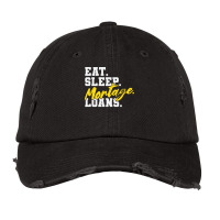 Eat Sleep Mortgage Loans Humor Vintage Cap | Artistshot