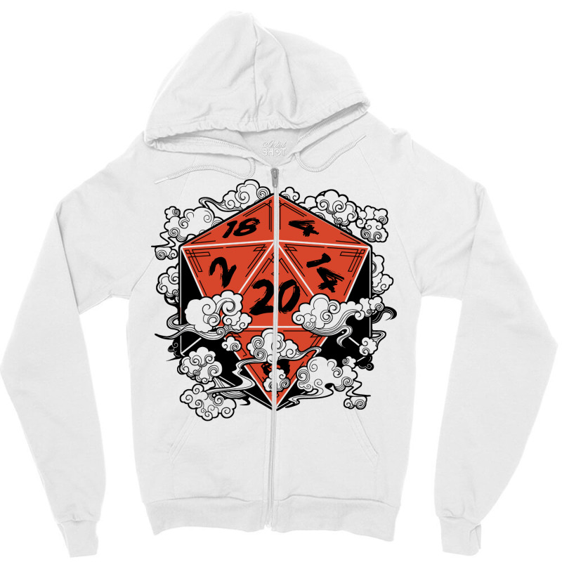 An Oriental D20 Dice Hippie Zipper Hoodie | Artistshot