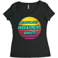 Funny Investment Banker Gift Cute Women's Triblend Scoop T-shirt | Artistshot