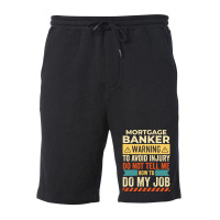 Mortgage Banker Warning Vintage Fleece Short | Artistshot