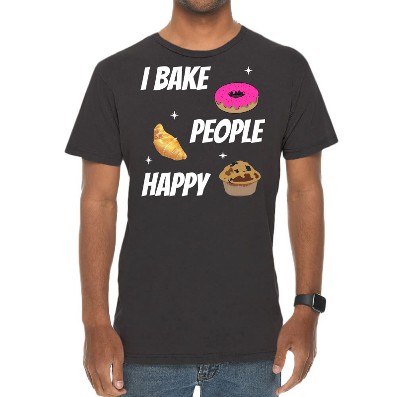 I Bake People Happy Baking Baker Aesthetic Vintage T-shirt | Artistshot