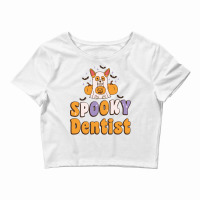 Spooky Dentist Halloween Costume Dog 70s Crop Top | Artistshot