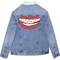 Smile With Braces Stars Unisex Sherpa-lined Denim Jacket | Artistshot