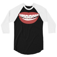 Smile With Braces Stars 3/4 Sleeve Shirt | Artistshot