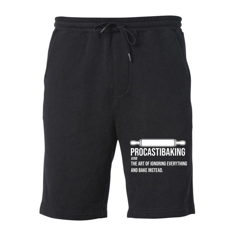 Procastibaking Definition Baker Cookie Baking Retr Fleece Short by cordernoryh | Artistshot