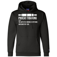 Procastibaking Definition Baker Cookie Baking Retr Champion Hoodie | Artistshot