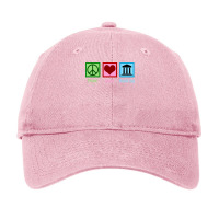 Peace Love Banking Music Adjustable Cap | Artistshot