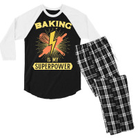 Baking Is My Superpower Baker Christmas Bakery Ins Men's 3/4 Sleeve Pajama Set | Artistshot