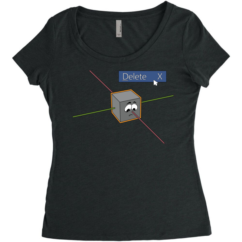 Blender Default Cube Women's Triblend Scoop T-shirt by persiefennink | Artistshot